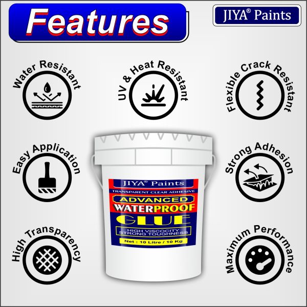 JIYA Advance Crack Seal Glue 10 Kg Transparent Waterproof Glue for Roof Leakage Crack Seal Agent Roof Water Leakage Solution - Image 3