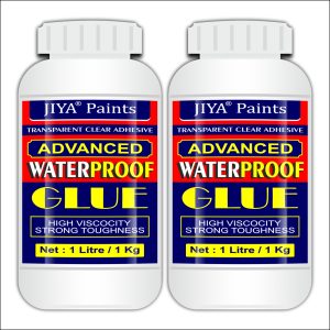 JIYA Advance Crack Seal Glue 1 Kg Transparent Waterproof Glue for Roof Leakage Crack Seal Agent Roof Water Leakage Solution (Pack of 2)