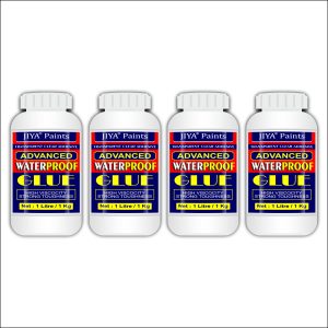 JIYA Advance Crack Seal Glue 1 Kg Transparent Waterproof Glue for Roof Leakage Crack Seal Agent Roof Water Leakage Solution (Pack of 4)
