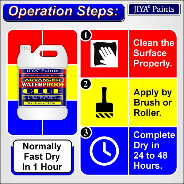 JIYA Advance Crack Seal Glue 5 Kg Transparent Waterproof Glue for Roof Leakage Crack Seal Agent Roof Water Leakage Solution (Pack of 2) - Image 4